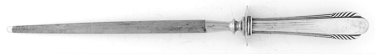 Lorraine (Sterling, 1946, No Monograms) Small Steel Rod Sharpener Knife by R. Blackinton & Co-1