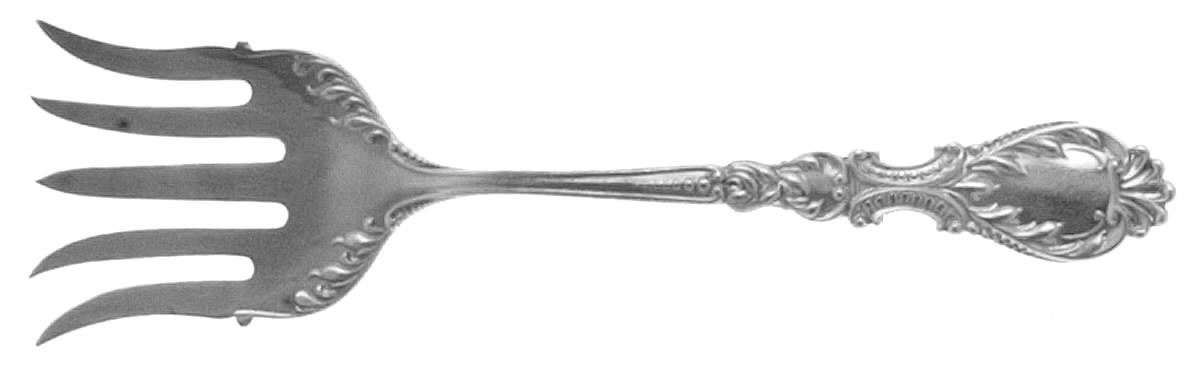 Nautilus (Sterling, 1900) Large Solid Tined Sardine Serving Fork by R. Blackinton & Co-1