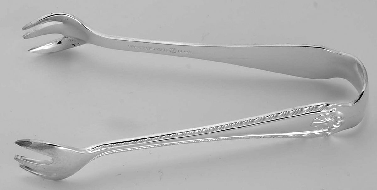 Cascade (Silverplate) Sugar Tongs by Birks Silver-1
