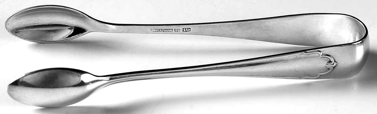 Liselotte (Silverplate) Sugar Tongs by Bruckmann & Sohne-1