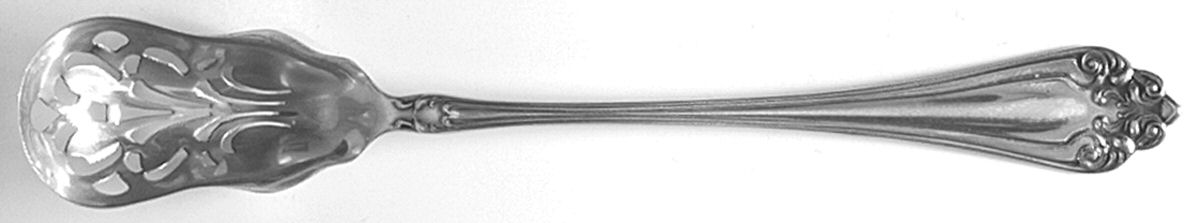 Claremont (Sterling) Pierced Bowl Long Handle Olive Spoon by R. Blackinton & Co-1