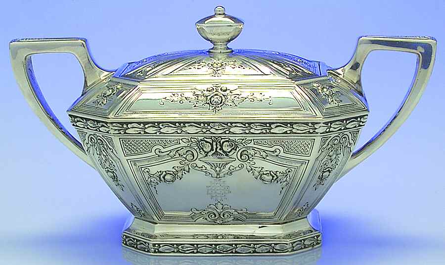 041 (Sterling, Hollowware) Sugar Bowl & Lid by Black Starr & Frost-1