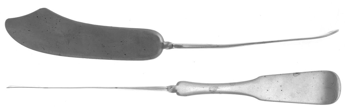 BZS1 (SILVERPLATE) Flat Twisted Handle Master Butter Knife by Brazil Silver-1