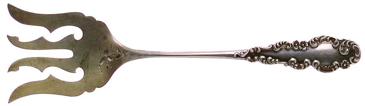 BLS7 (STERLING) Small Bright Cut Chipped Beef Fork by R. Blackinton & Co-1