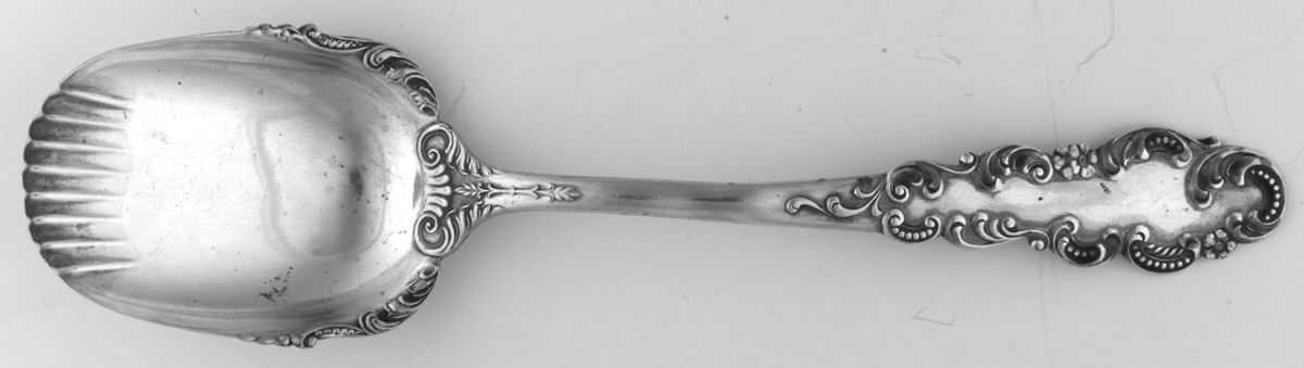 BLS7 (STERLING) Large Jelly Spoon W/Enamel Handle by R. Blackinton & Co-1