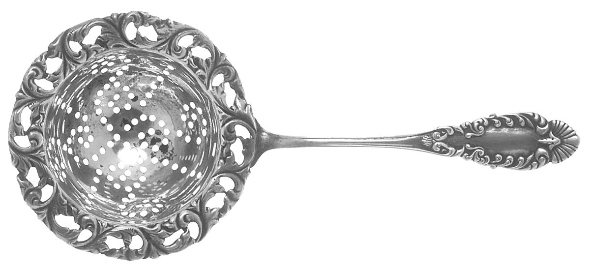 BLS14 (Sterling) Solid Individual Overcup Tea Strainer by R. Blackinton & Co-1