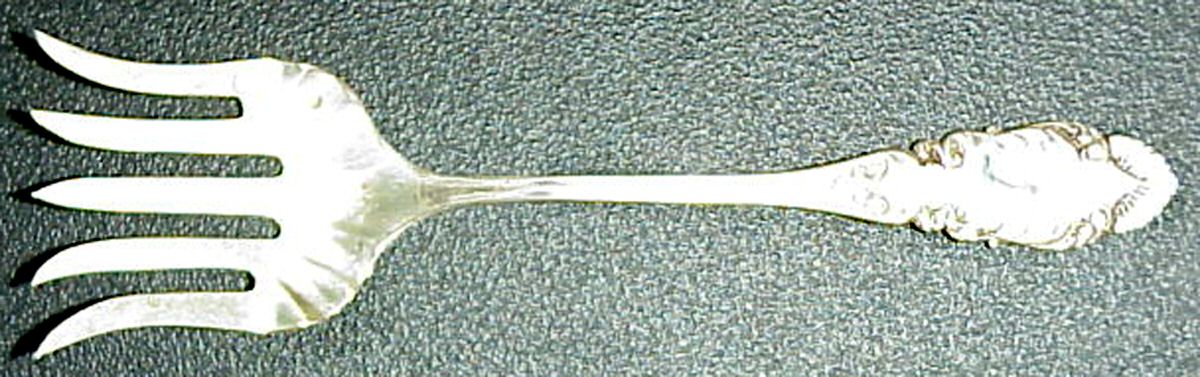 BLS14 (Sterling) Large Solid Tined Sardine Serving Fork by R. Blackinton & Co-1