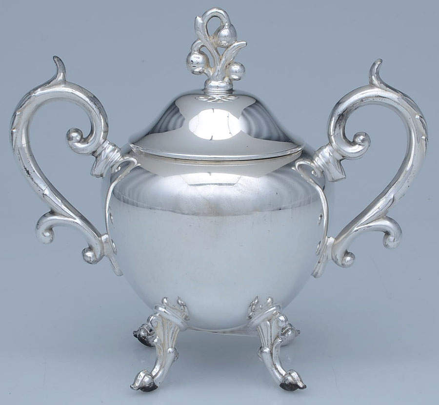 BIM10 (Silverplate, Hollowware) Sugar Bowl & Lid by Birmingham Silver Co-1