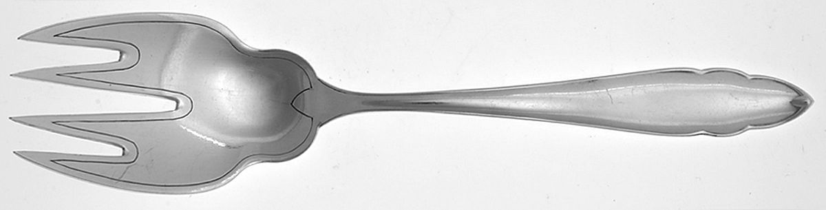 BMN14 (Silverplate) Large Solid Fish Serving Fork by Bruckmann & Sohne-1