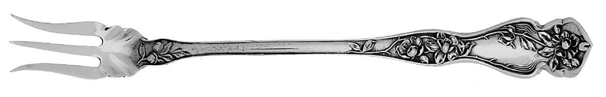 Cherry Blossom (Sterling, No Mono) Cocktail/Seafood Fork by R. Blackinton & Co-1
