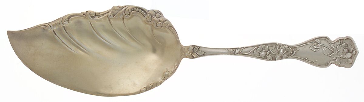 Cherry Blossom (Sterling, No Mono) Small Solid Fish Serving Knife by R. Blackinton & Co-1