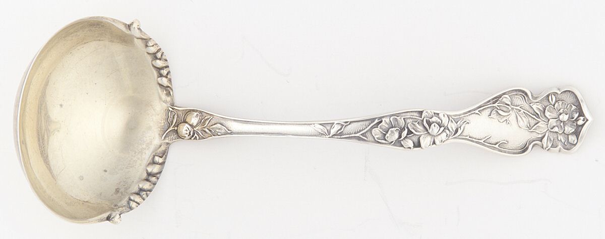 Cherry Blossom (Sterling, No Mono) Ladle-Cream/Solid Piece-Small by R. Blackinton & Co-1