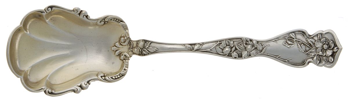Cherry Blossom (Sterling, No Mono) Large Jelly Spoon by R. Blackinton & Co-1