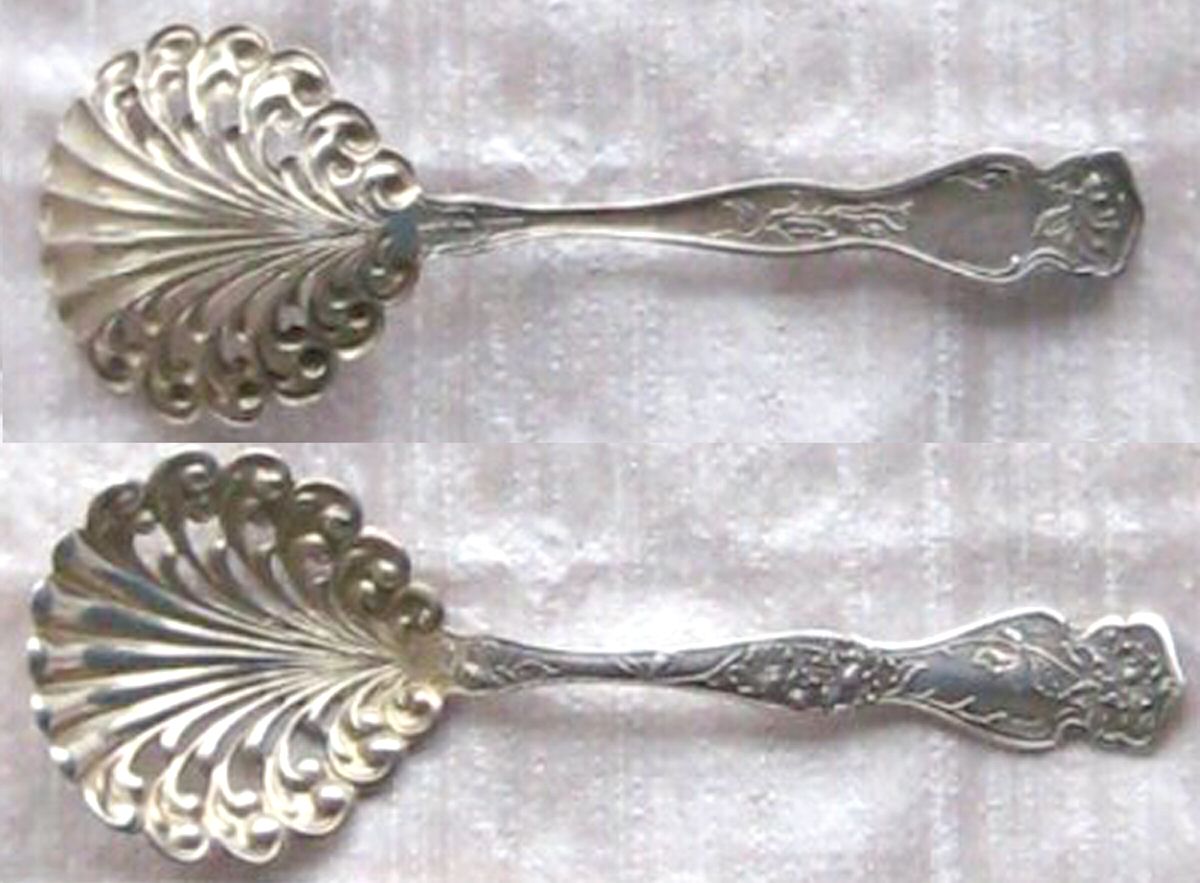 Cherry Blossom (Sterling, No Mono) Small Sugar Sifter by R. Blackinton & Co-1