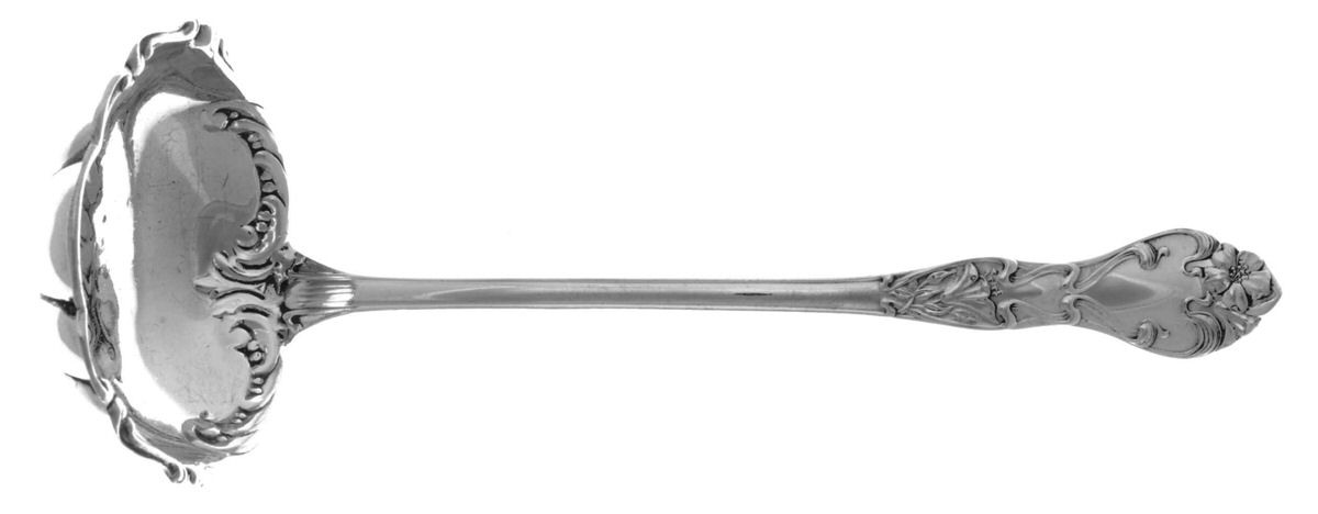 Azalia (Sterling) Solid Piece Cream Ladle by R. Blackinton & Co-1