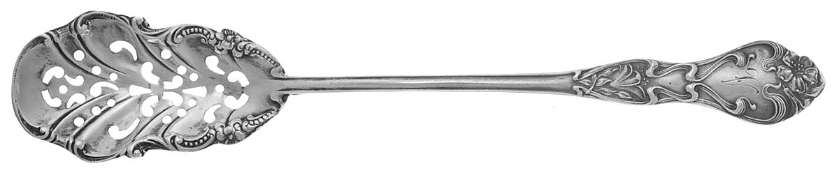 Azalia (Sterling) Pierced Bowl Short Handle Olive Spoon by R. Blackinton & Co-1