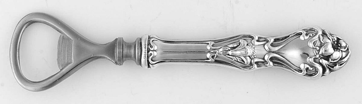 Azalia (Sterling) Bottle Opener with Stainless Bowl by R. Blackinton & Co-1