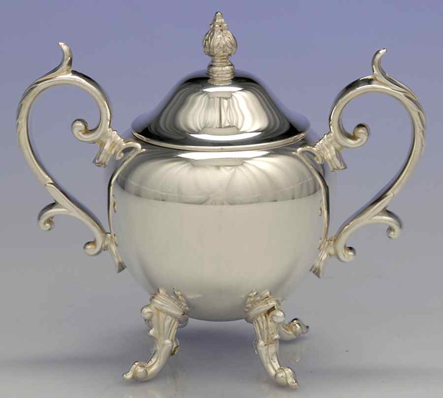 BIM14 (Silverplate, Hollowware) Sugar Bowl & Lid by Birmingham Silver Co-1