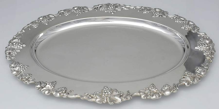 5610 (Silverplate, Hollowware) 20" Oval Serving Platter by Barbour Silver (USA)-1