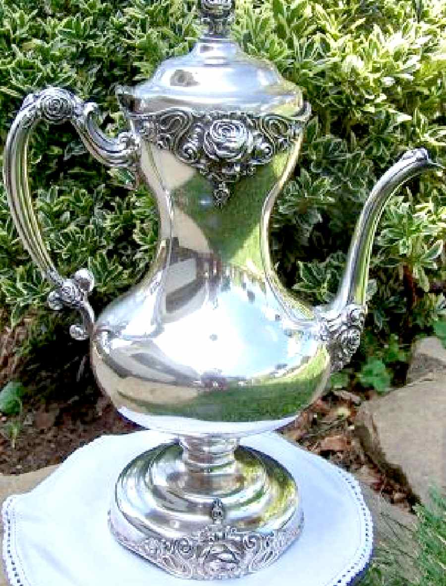 BUQ1 (Silverplate, Hollowware) Silverplate Coffee Pot by Buck Silver Company-1