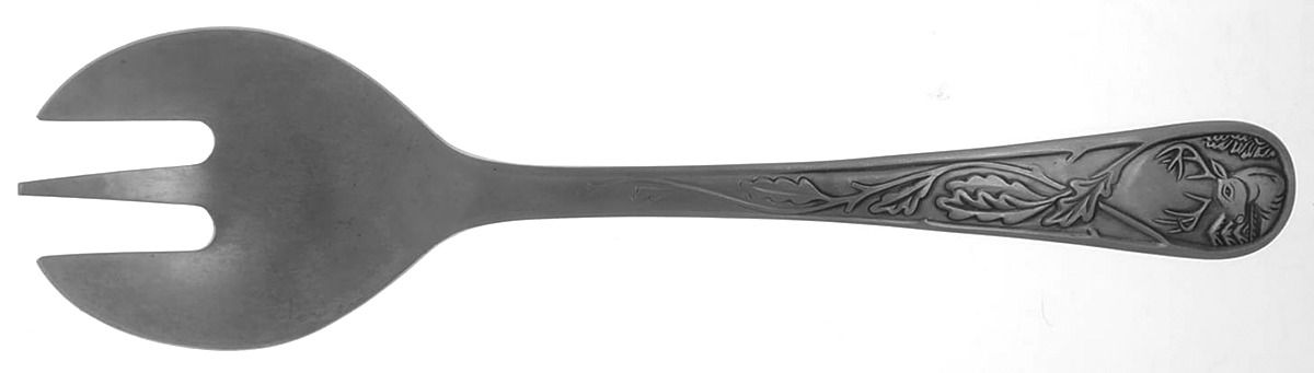 Deer (Stainless) Pierced Solid Serving Spoon by Bass Pro Shops Flatw-1