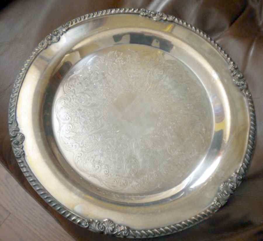 86 (Silverplate, Hollowware) Round Silverplate Tray by Poole Silver -1