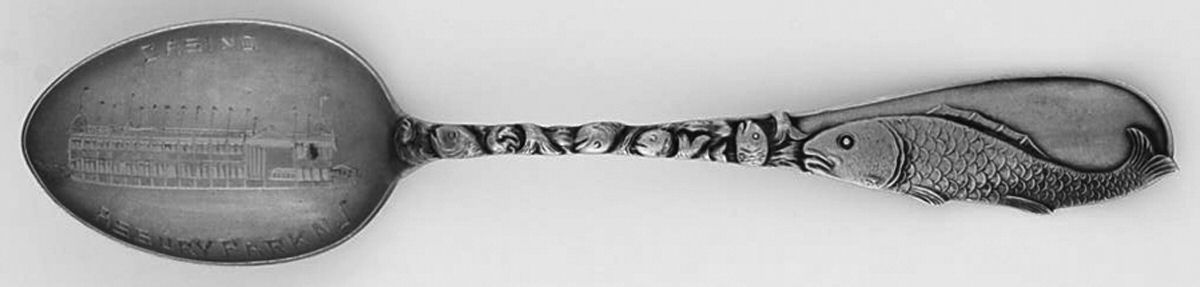 States & Cities Souvenir Spoons (Sterling) New Jersey Five O'Clock Spoon by Codding Bro&Heilborn-1