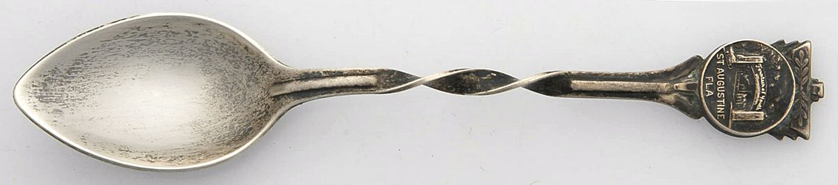 States & Cities Souvenir Spoons(Sterling) Florida Demitasse Spoon by Bates & Klinke Inc-1