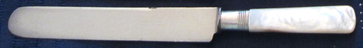 Pearl Handle (Sterling) Blunt Knife with Pearl Handle by Baird-North -1