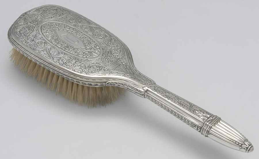 1500-Engraved (Sterling, Hollowware) Hair Brush by R. Blackinton & Co-1