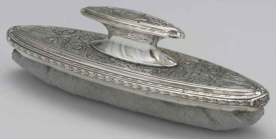 1500-Engraved (Sterling, Hollowware) Nail Buffer by R. Blackinton & Co-1