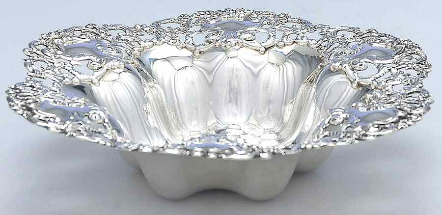 1152 (Sterling, Hollowware) 7" Pierced Bon Bon Bowl by Black Starr & Frost-1