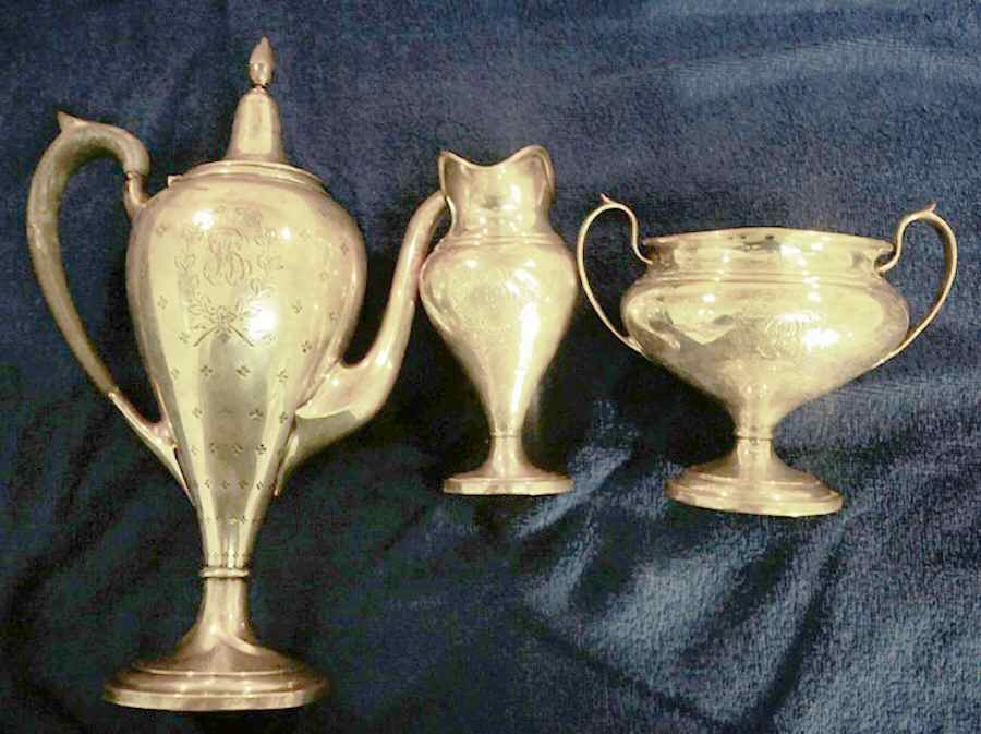 8557 (Sterling, Hollowware) 3 Pc Coffee Set (SCP, SCR & SSUO) by Black Starr & Frost-1