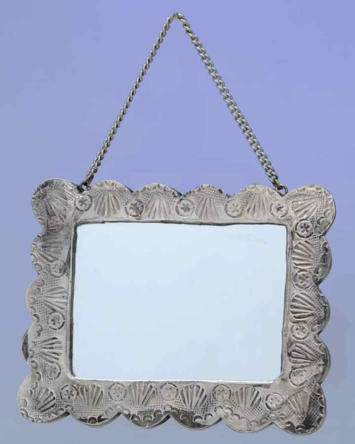 B1D1 (Sterling, Hollowware) 4" H X 5" L Wall Mirror by Bedo-1