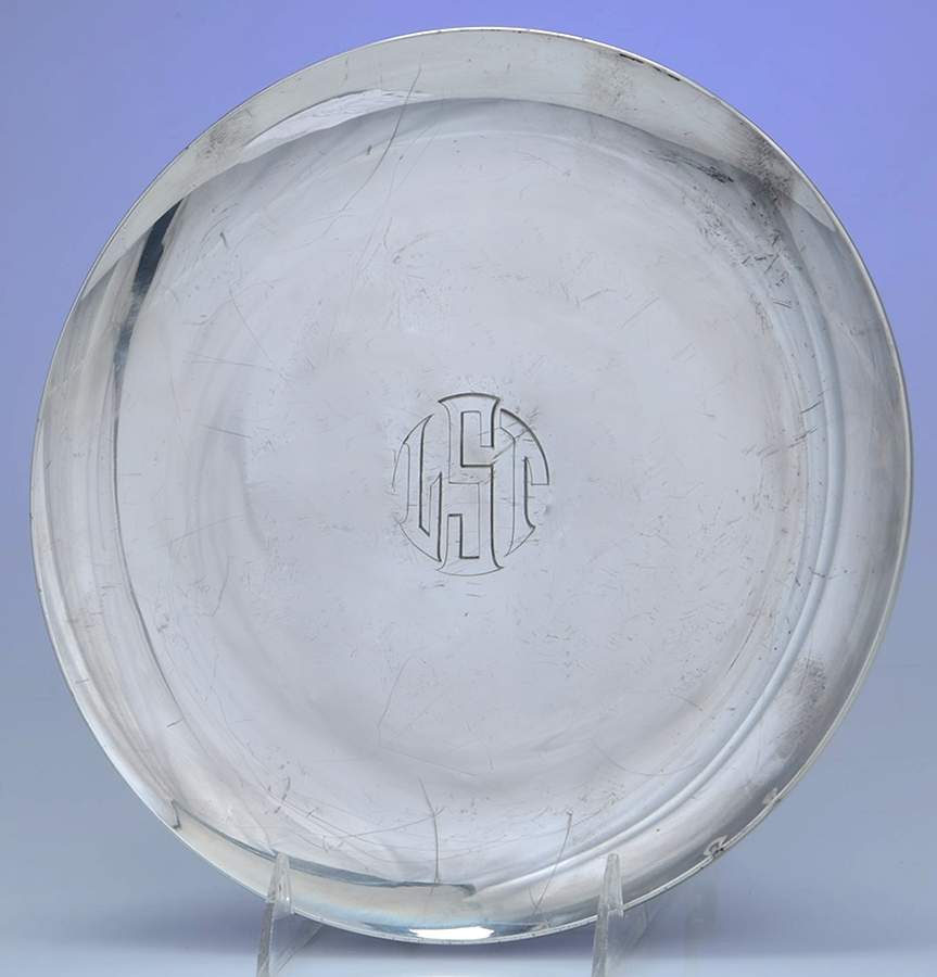 820 (Sterling, Hollowware) 10" Sandwich Plate by Baldwin & Miller-1