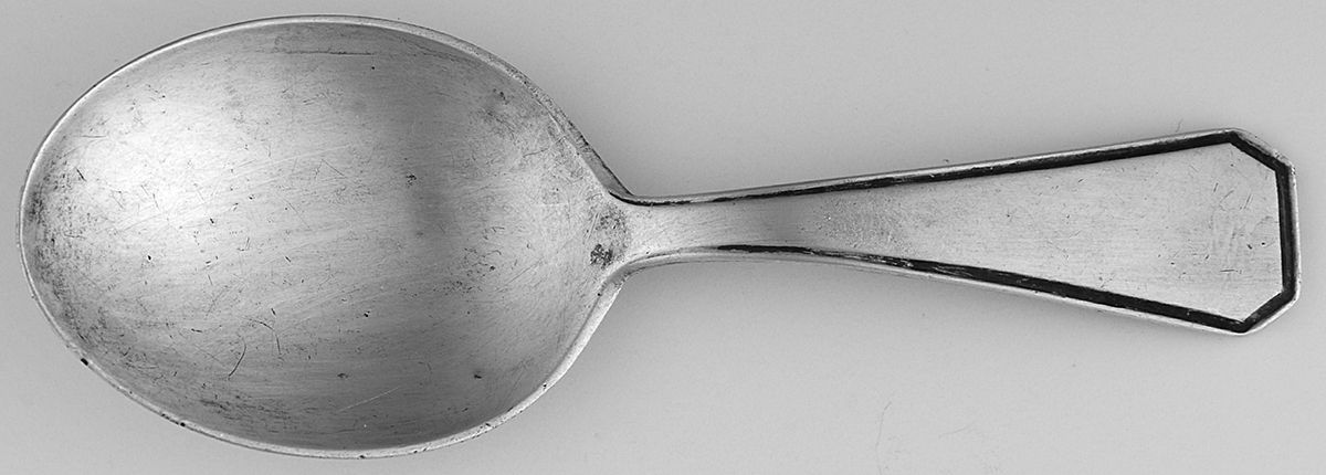 BLS25 (Sterling) Straight Handle Baby Spoon by R. Blackinton & Co-1