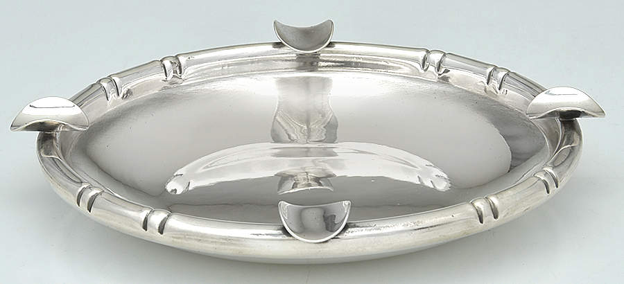 Bamboo (Sterling, Hollowware) 5" Ashtray by Baldwin & Miller-1