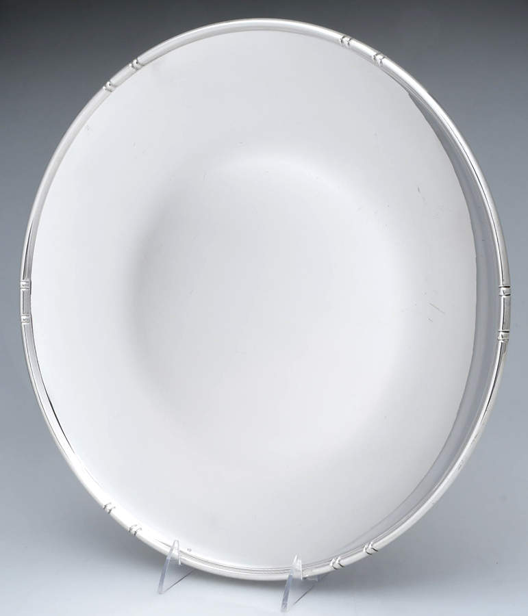 Bamboo (Sterling, Hollowware) 14" Round Tray by Baldwin & Miller-1