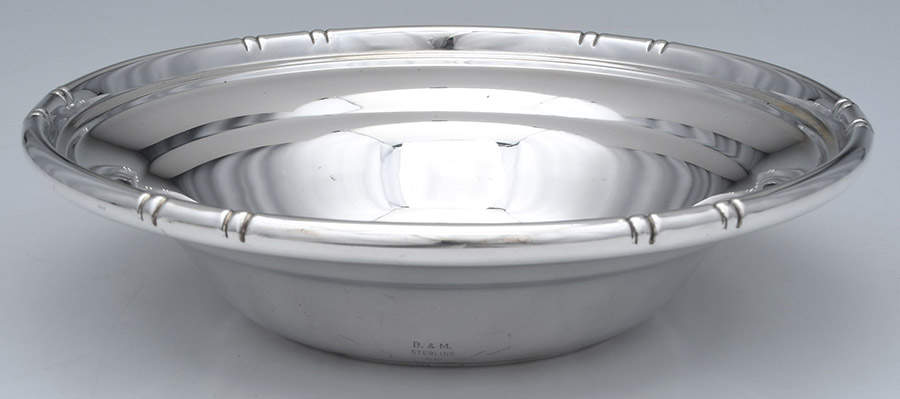 Bamboo (Sterling, Hollowware) 9" Round Vegetable Bowl by Baldwin & Miller-1