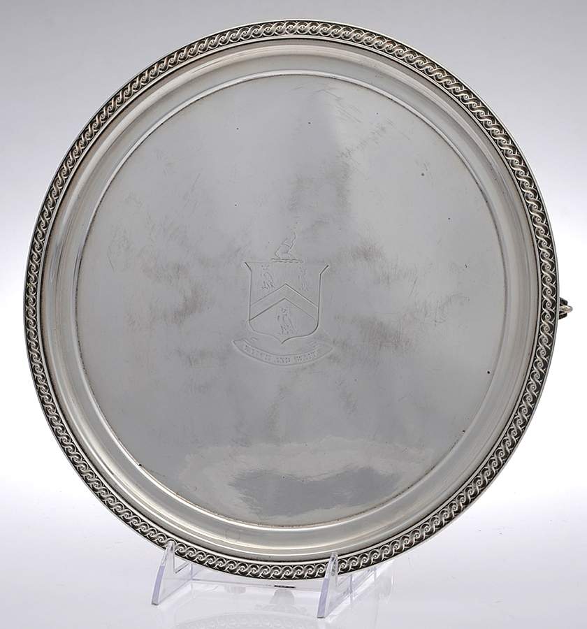 BGBBGB12 (Hollowware) 12" 4 Toed Round Tray by Bigelow Bros. & Kennard-1