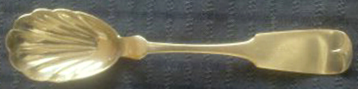 Coin Silver Flatware Sugar Shell Spoon by Babcock & Co.-1