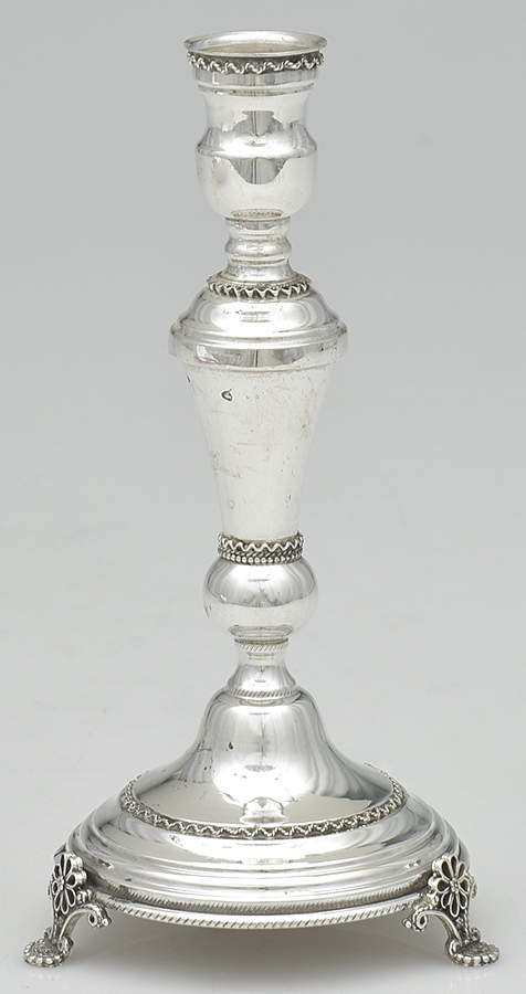 Judacia (Sterling Hollowware) Sabbath Candlestick by Ben-Zion Weinman-1