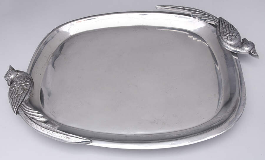 Aluminum Hollowware 24" Waiter Tray by Betty Barrena-1