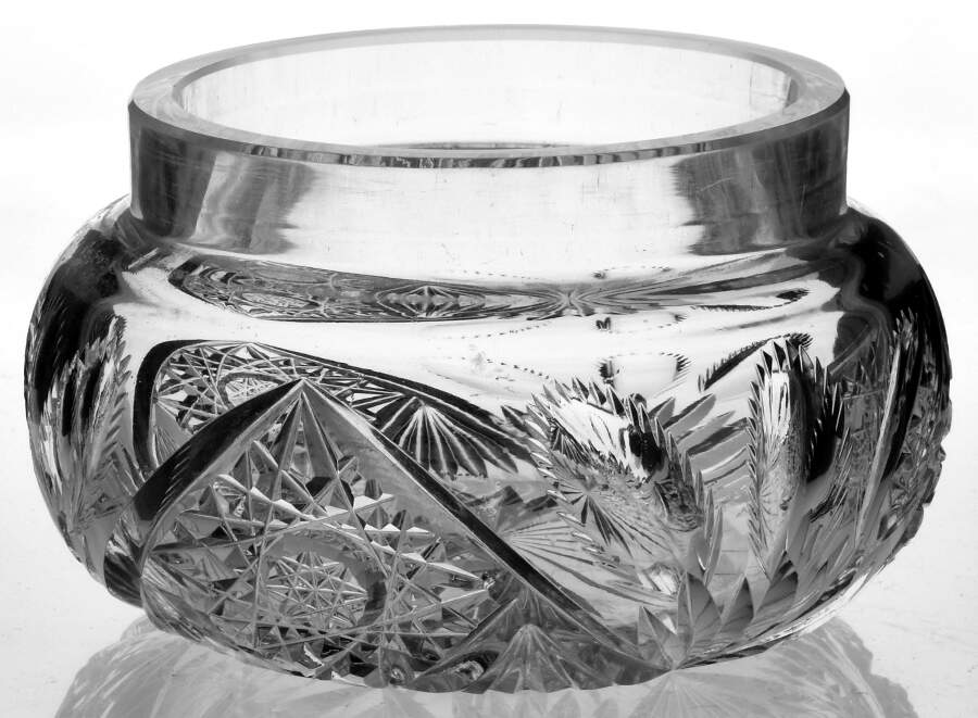 1208 (Sterling, Hollowware) Dresser Jar with Crystal Bowl No Sterliing Lid by R. Blackinton & Co-1