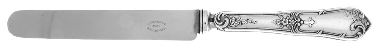 BOQ12 (Silverplate) Dessert Knife with Stainless Blade by Boulenger Adolphe-1