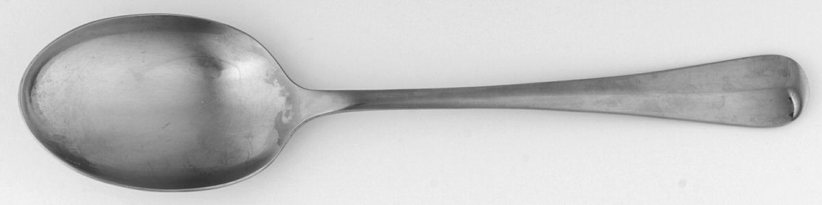 Queen Anne (Stainless, Glossy) Vegetable Serving Spoon (Solid) by Cooper Bros & Sons-1
