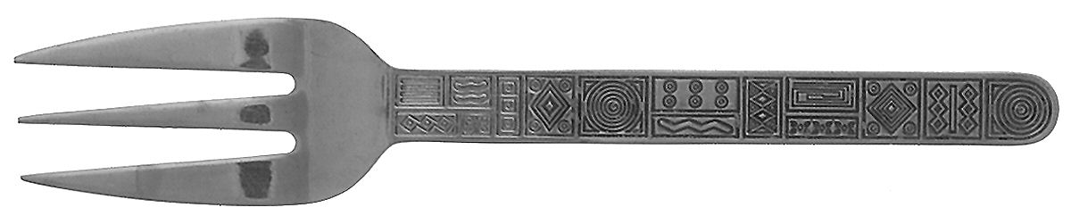 Aztec (Stainless) Medium Solid Cold Meat Serving Fork by Cambridge Silver-1