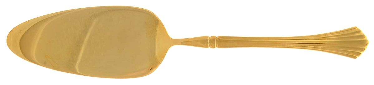Gold Tracy (Gold Electroplate, China, Korea) Pie Server with Stainless Blade by Cambridge Silver-1