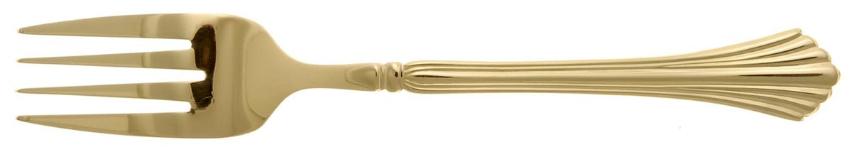 Gold Tracy (Gold Electroplate, China, Korea) Individual Salad Fork by Cambridge Silver-1
