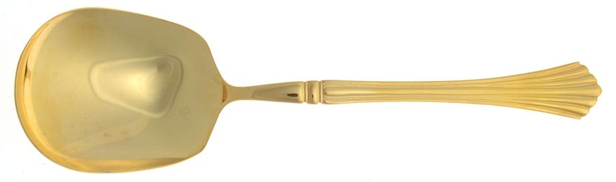 Gold Tracy (Gold Electroplate, China, Korea) Solid Smooth Casserole Spoon by Cambridge Silver-1